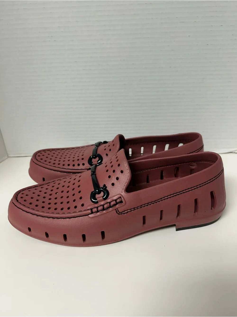 Floafers Men's Chairman Bit Loafers Light Burgundy Waterproof Gorp Size 10 NWOB